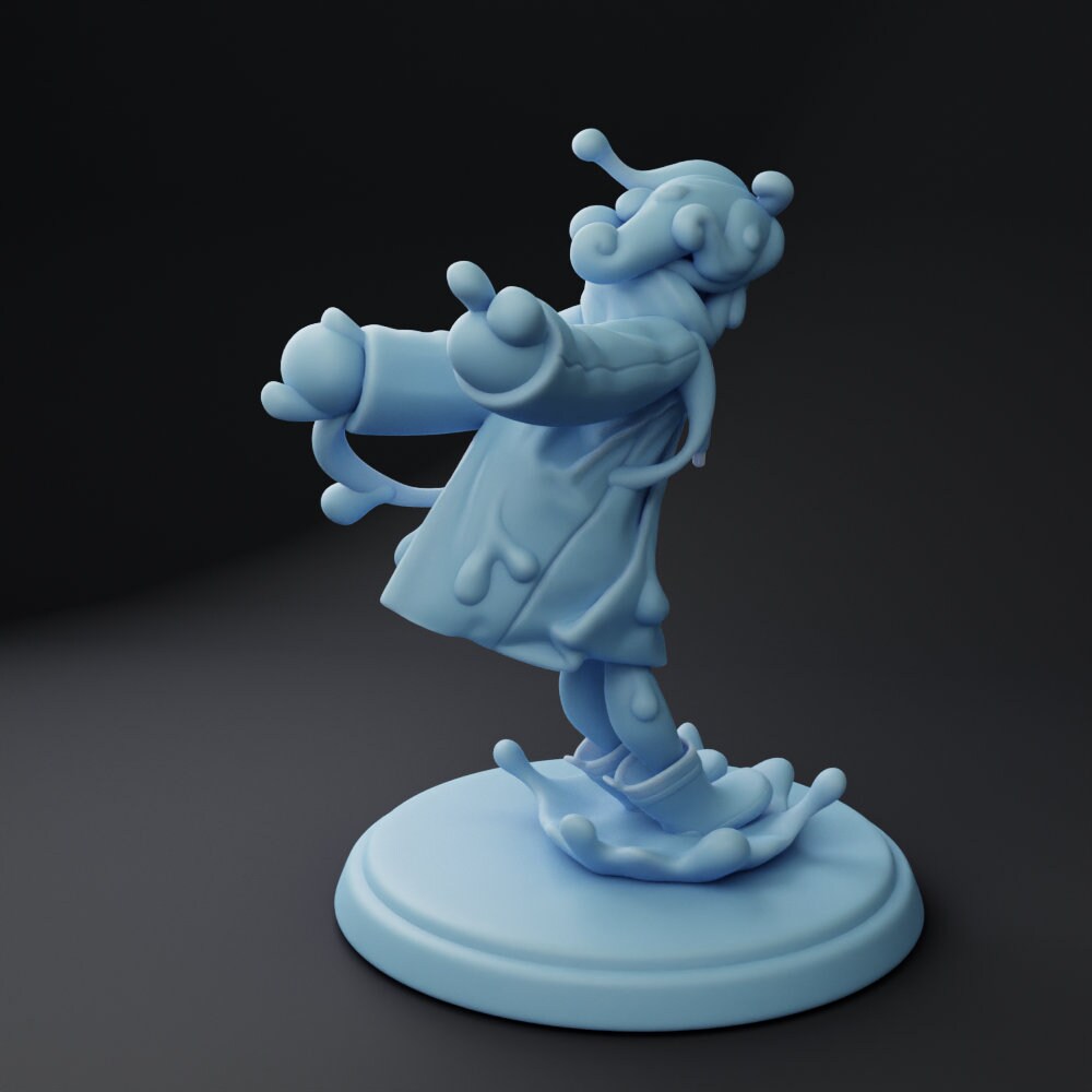 Slime Girl Miniature | Twin Goddess Miniatures | Tabletop RPG Miniature | Roleplaying 3D Printed Fantasy Mini - 3DPrintDen