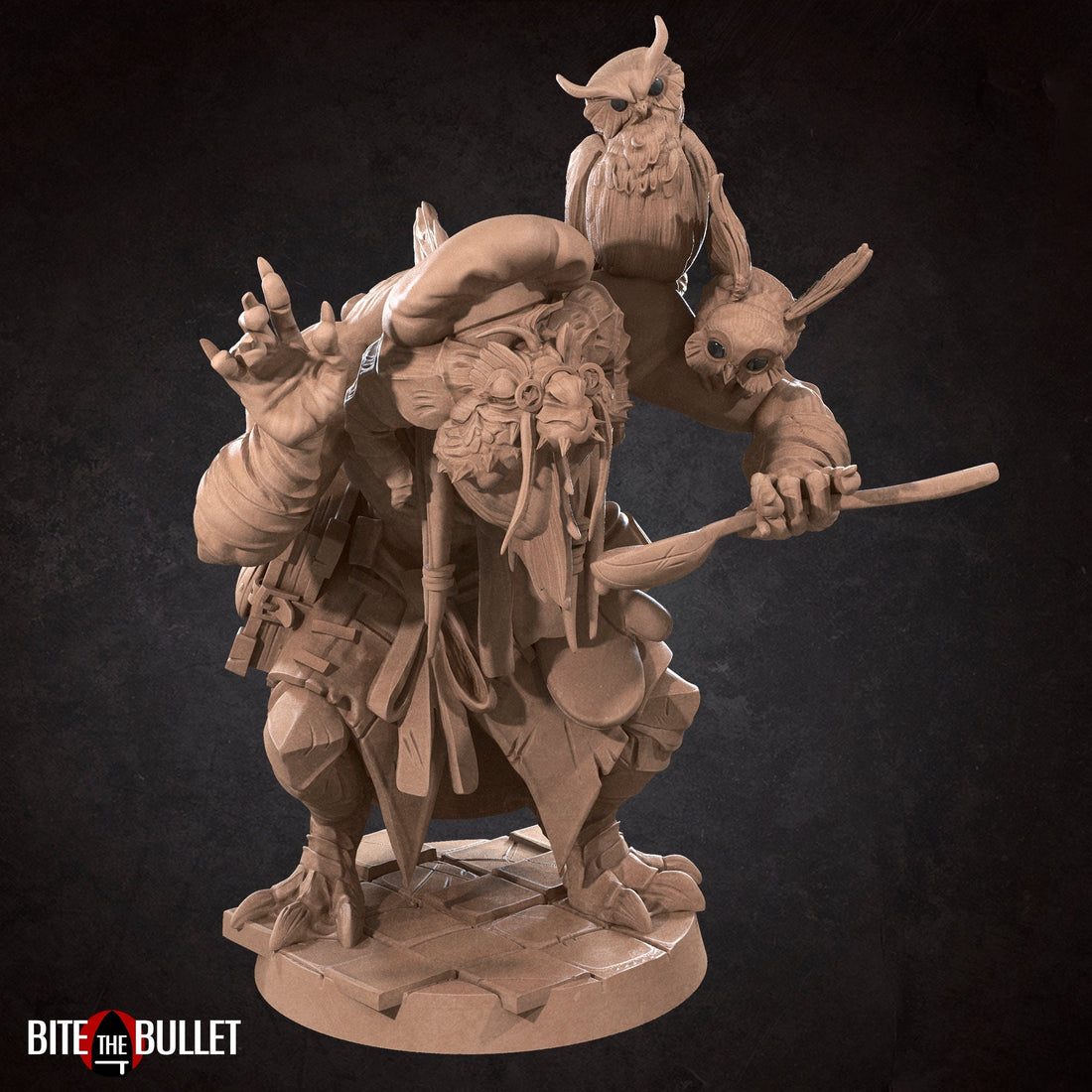 Dragonborn Cook Miniature | Tabletop RPG Miniature | Bite the Bullet | Roleplaying 3D Printed Fantasy Mini - 3DPrintDen