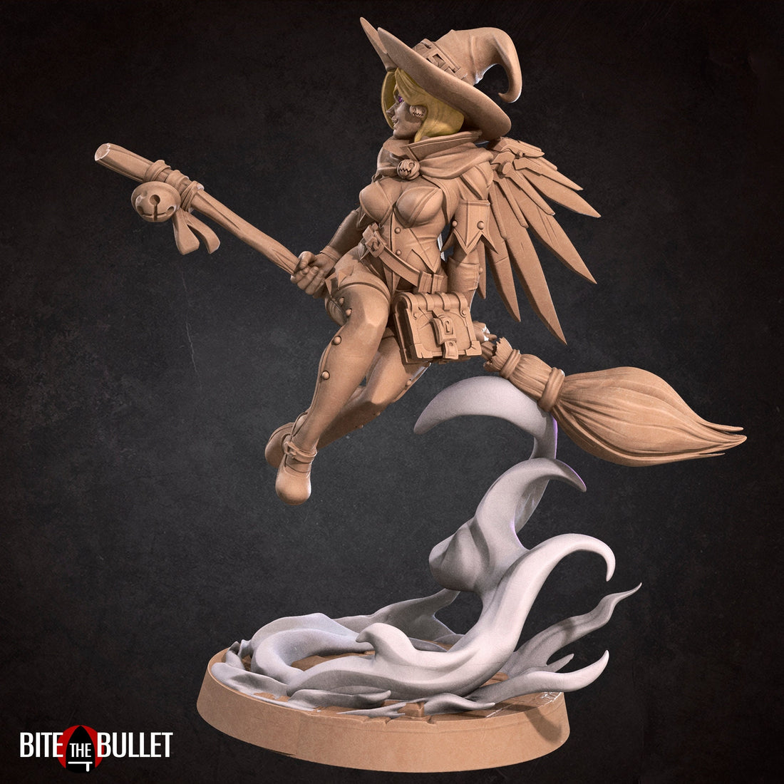 Witch Miniature | Tabletop RPG Miniature | Bite the Bullet | Roleplaying 3D Printed Fantasy Mini - 3DPrintDen