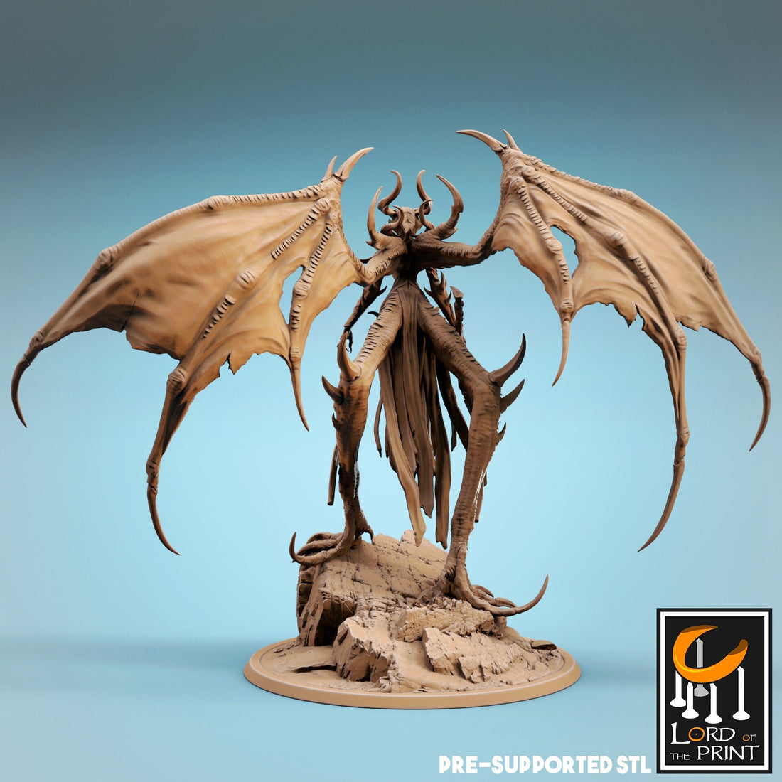 Demon Queen Miniature | Tabletop RPG Miniature | Rescale Miniature | Roleplaying 3D Printed Fantasy Mini - 3DPrintDen