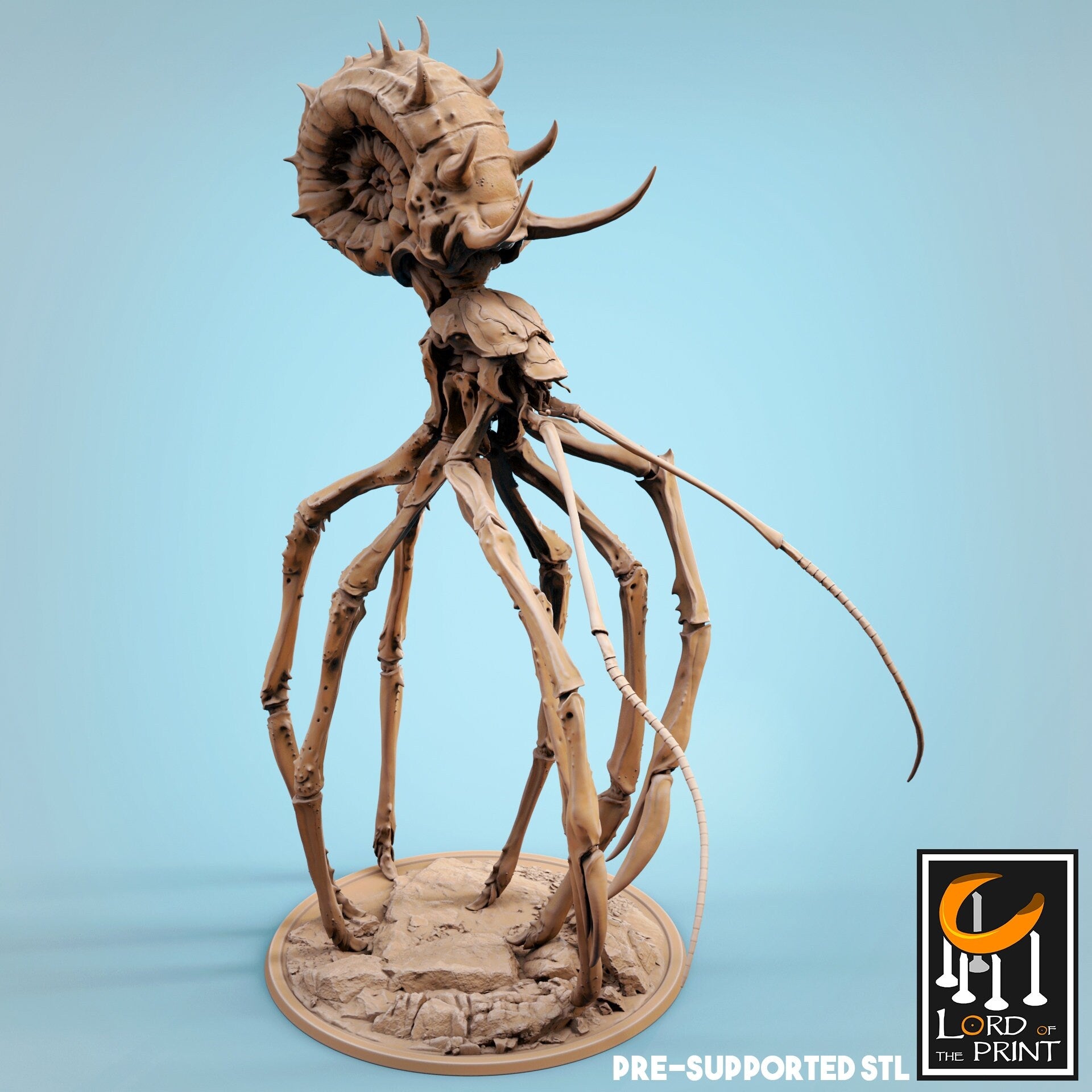 Crab Wader Miniature | Tabletop RPG Miniature | Rescale Miniature | Roleplaying 3D Printed Fantasy Mini - 3DPrintDen