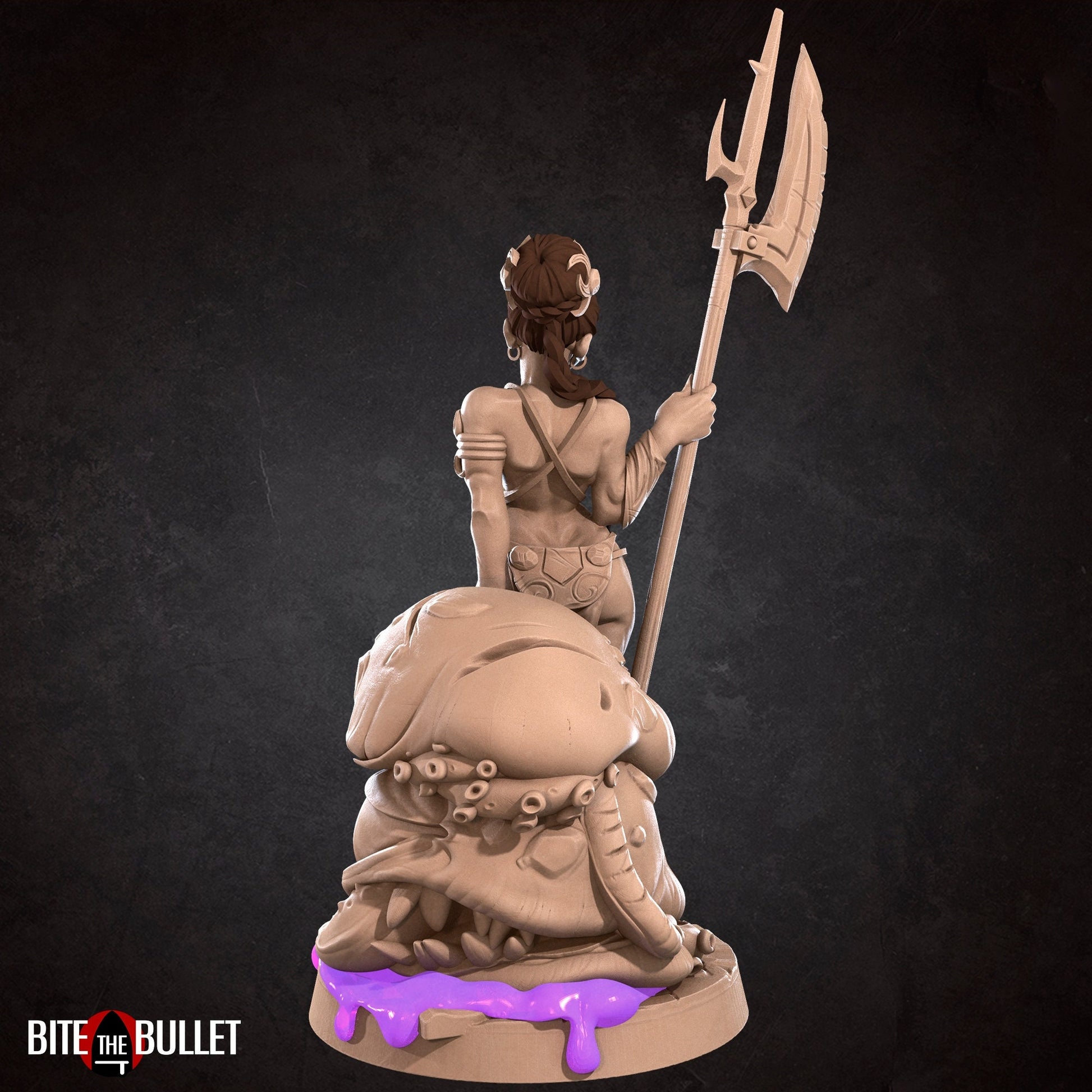 Female Warrior Miniature, Lizzy | Tabletop RPG Miniature | Bite the Bullet | Roleplaying 3D Printed Fantasy Mini - 3DPrintDen