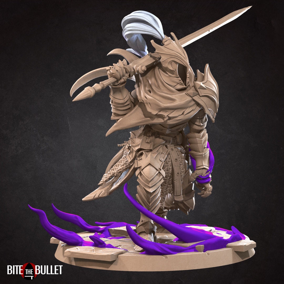 Fallen Knight Miniature | Tabletop RPG Miniature | Bite the Bullet | Roleplaying 3D Printed Fantasy Mini - 3DPrintDen