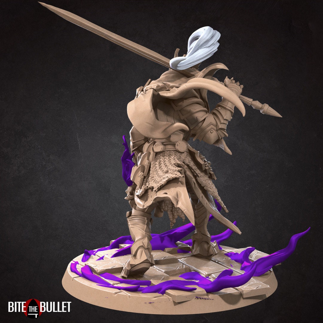 Fallen Knight Miniature | Tabletop RPG Miniature | Bite the Bullet | Roleplaying 3D Printed Fantasy Mini - 3DPrintDen