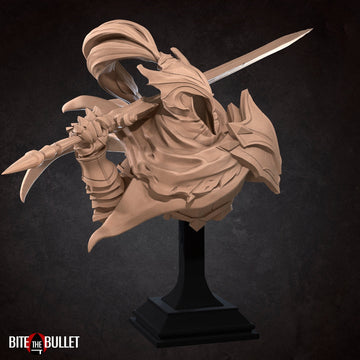 Fallen Knight Bust | Tabletop RPG Miniature | Bite the Bullet | Roleplaying 3D Printed Fantasy Mini - 3DPrintDen