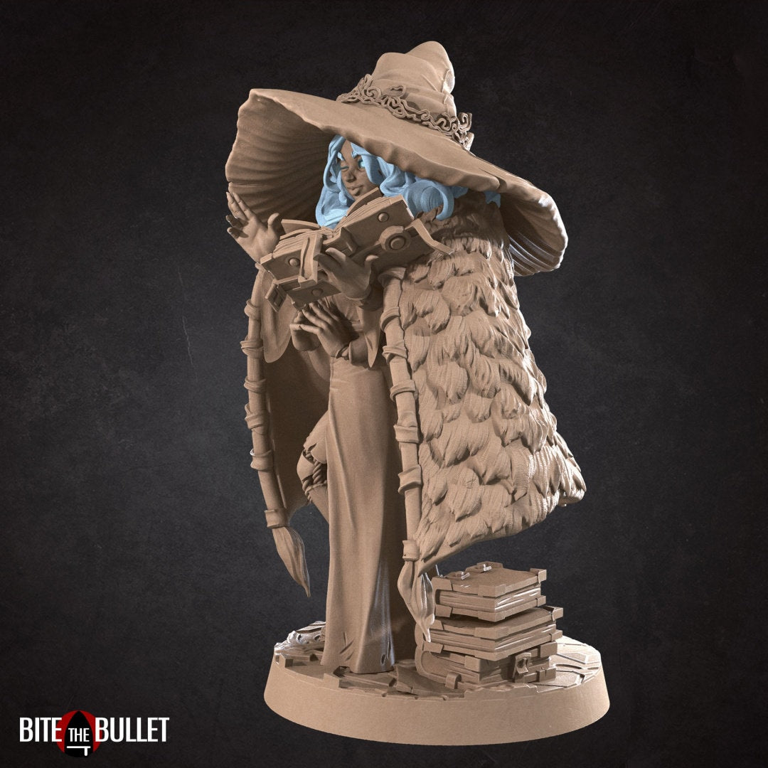 Undead Female Wizard Miniature, Magi | Tabletop RPG Miniature | Bite the Bullet | Roleplaying 3D Printed Fantasy Mini - 3DPrintDen