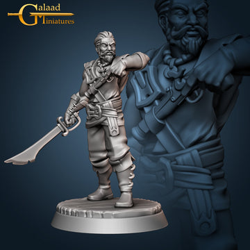 Pirate Duel Miniature | Tabletop RPG Miniature | Galaad Miniatures | Roleplaying 3D Printed Fantasy Mini - 3DPrintDen