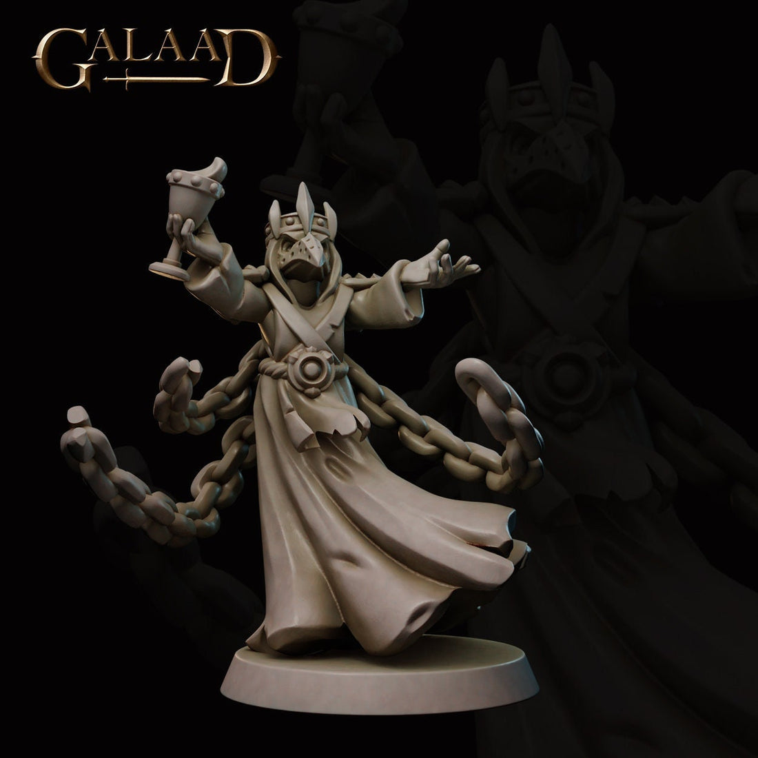 Cultist Miniature | Tabletop RPG Miniature | Galaad Miniatures | Roleplaying 3D Printed Fantasy Mini - 3DPrintDen