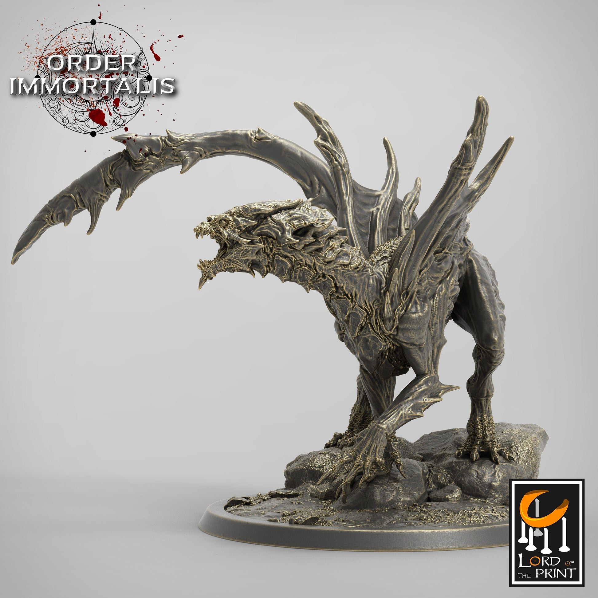 Young Blood Dragon Miniature | Tabletop RPG Miniature | Rescale Miniature | Roleplaying 3D Printed Fantasy Mini - 3DPrintDen