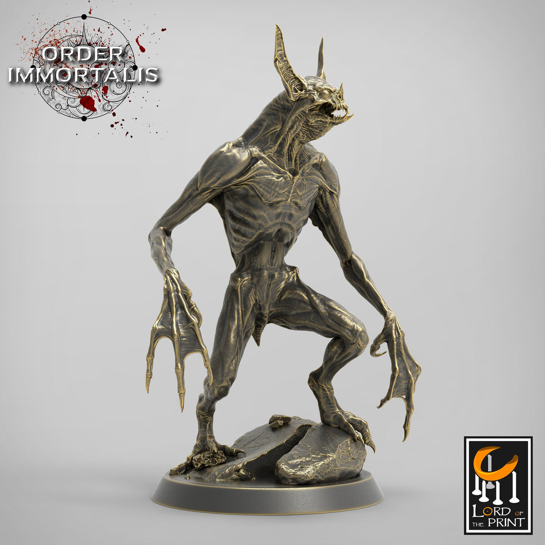 Vampire Monster Miniature | Tabletop RPG Miniature | Rescale Miniature | Roleplaying 3D Printed Fantasy Mini - 3DPrintDen