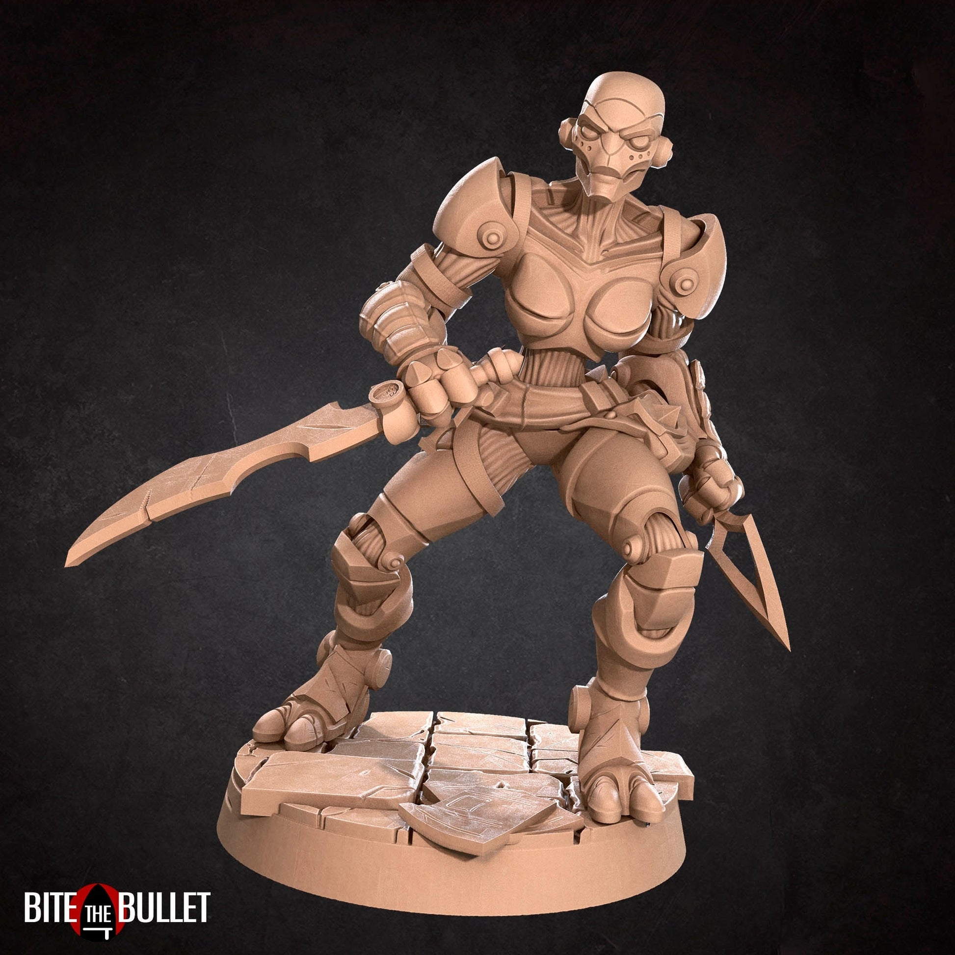 Warforged Rogue Miniature | Tabletop RPG Miniature | Bite the Bullet | Roleplaying 3D Printed Fantasy Mini - 3DPrintDen