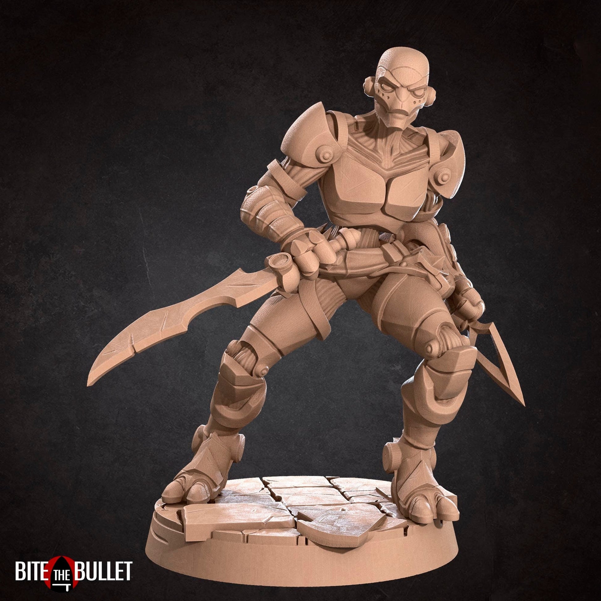 Warforged Rogue Miniature | Tabletop RPG Miniature | Bite the Bullet | Roleplaying 3D Printed Fantasy Mini - 3DPrintDen