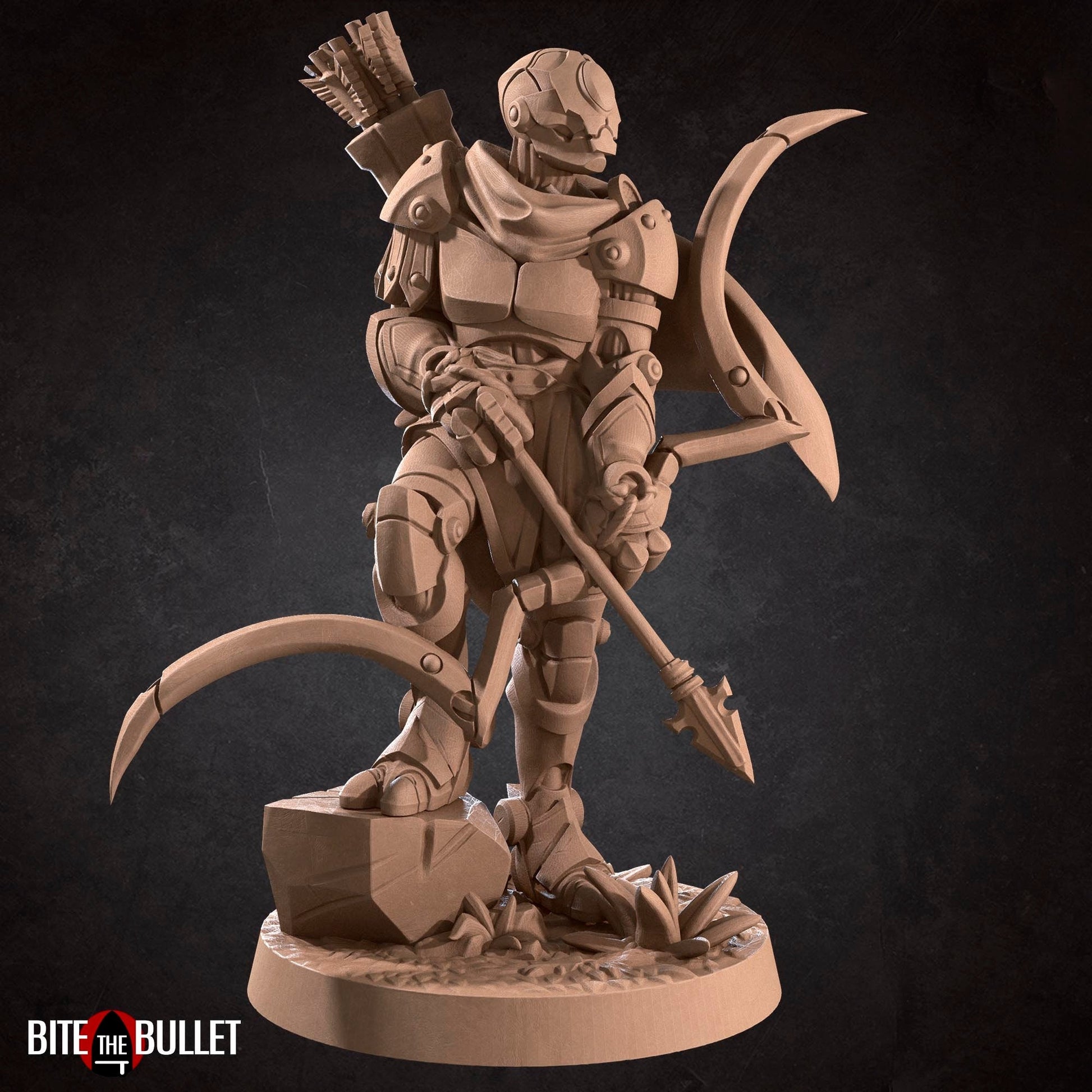 Warforged Ranger Miniature | Tabletop RPG Miniature | Bite the Bullet | Roleplaying 3D Printed Fantasy Mini - 3DPrintDen