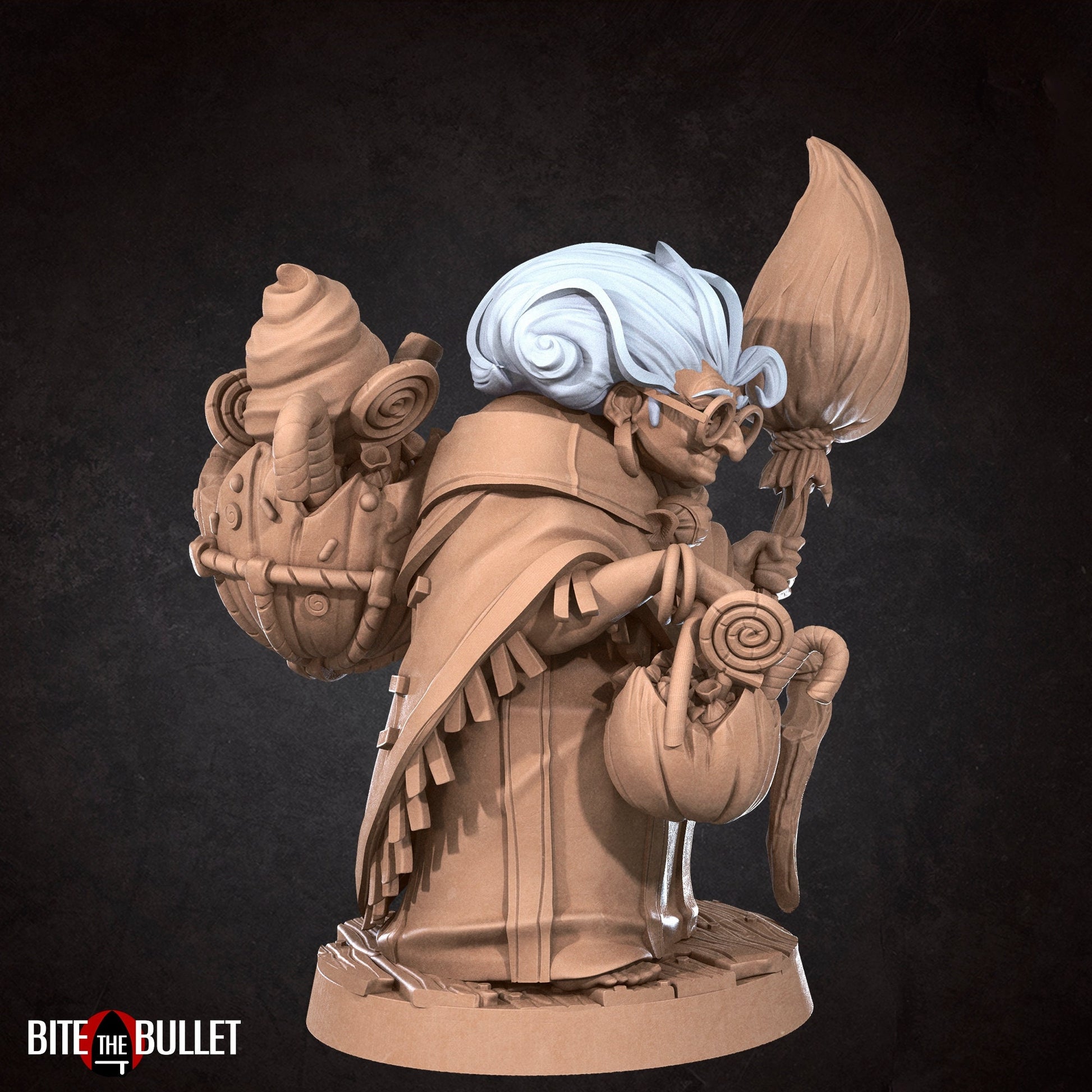 Old Witch Miniature | Tabletop RPG Miniature | Bite the Bullet | Roleplaying 3D Printed Fantasy Mini - 3DPrintDen