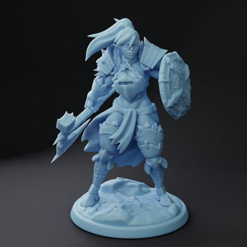 Female Orc Cleric Miniature | Twin Goddess Miniatures | Tabletop RPG Miniature | Roleplaying 3D Printed Fantasy Mini - 3DPrintDen