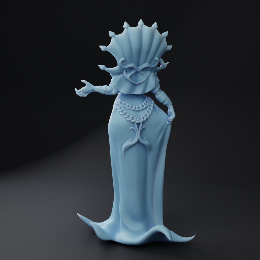 Female Illithid Miniature | Twin Goddess Miniatures | Tabletop RPG Miniature | Roleplaying 3D Printed Fantasy Mini - 3DPrintDen