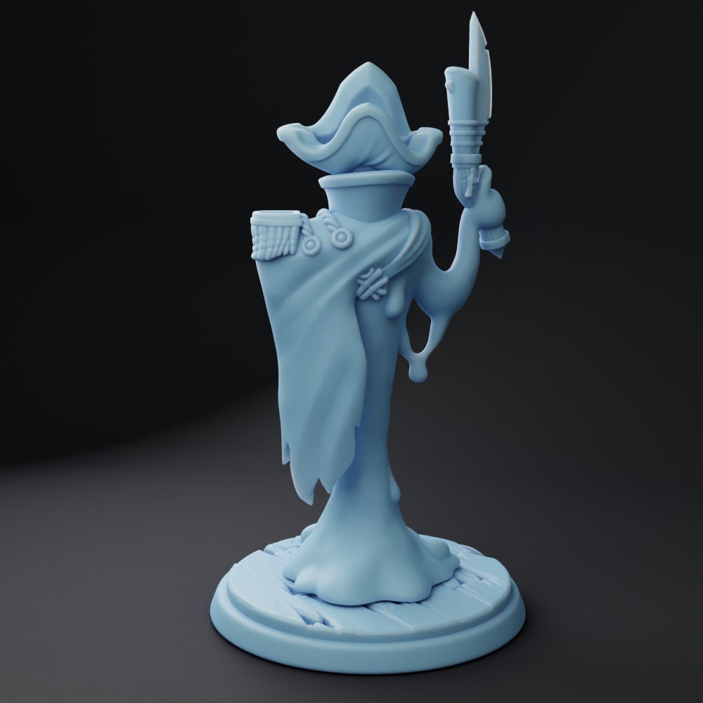 Plasmoid Captain Miniature | Twin Goddess Miniatures | Tabletop RPG Miniature | Roleplaying 3D Printed Fantasy Mini - 3DPrintDen