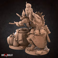 Dragonborn Cook Miniature | Tabletop RPG Miniature | Bite the Bullet | Roleplaying 3D Printed Fantasy Mini - 3DPrintDen