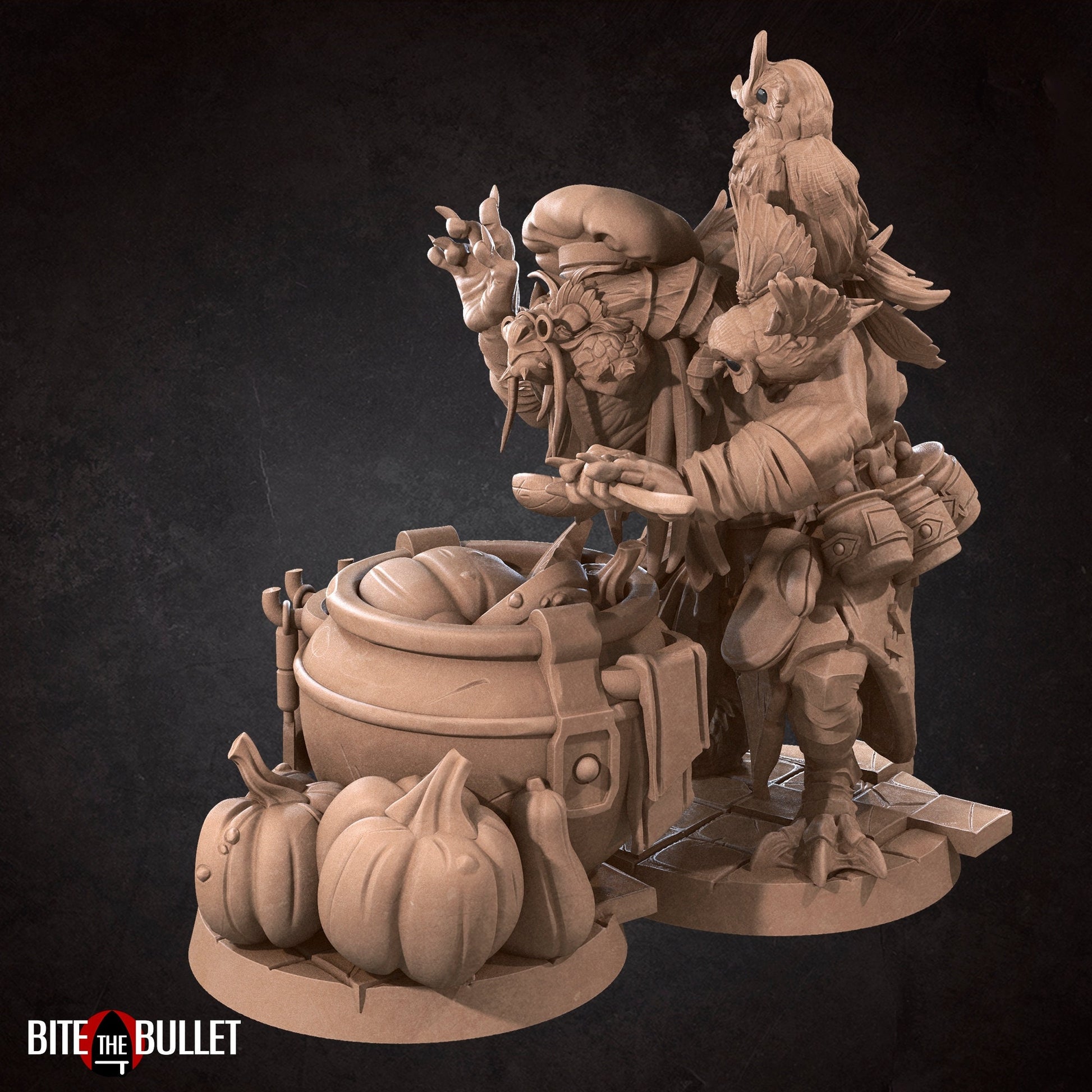 Dragonborn Cook Miniature | Tabletop RPG Miniature | Bite the Bullet | Roleplaying 3D Printed Fantasy Mini - 3DPrintDen