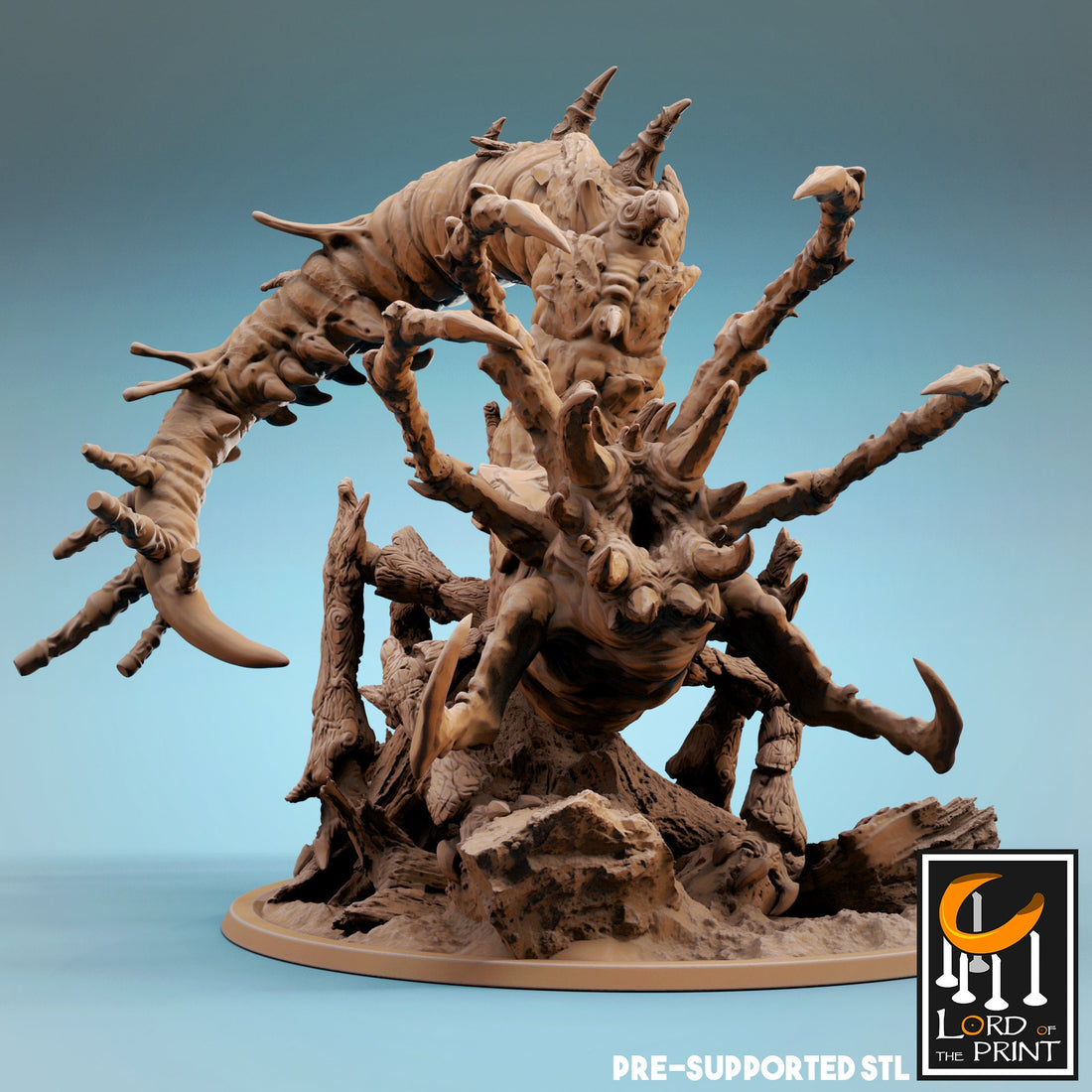 Insect Monster Miniature | Tabletop RPG Miniature | Rescale Miniature | Roleplaying 3D Printed Fantasy Mini - 3DPrintDen