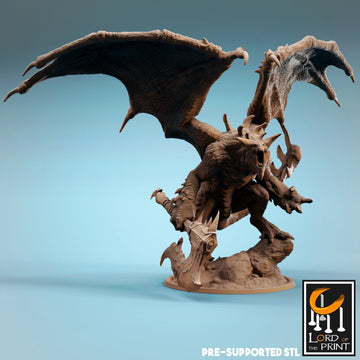 Infernal Demon Miniature | Tabletop RPG Miniature | Rescale Miniature | Roleplaying 3D Printed Fantasy Mini - 3DPrintDen