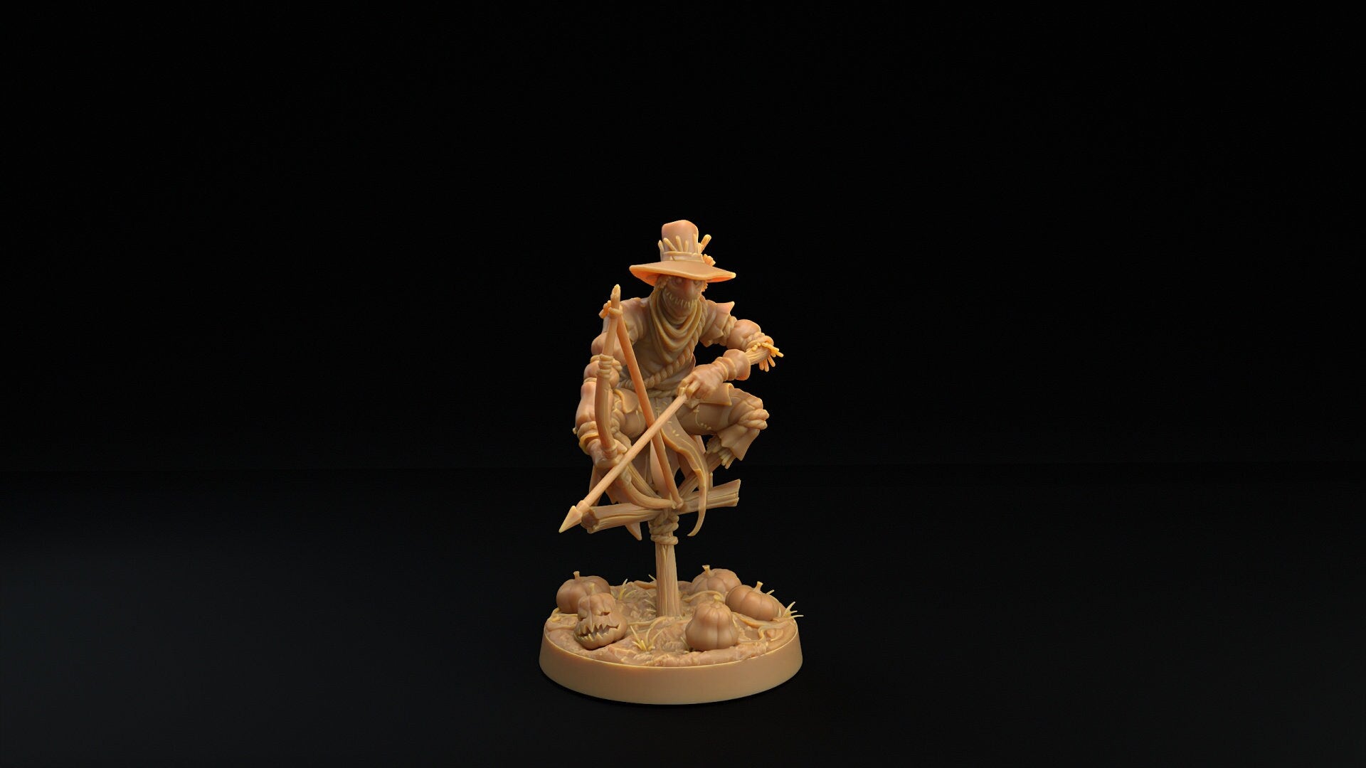 Scarecrow Ranger Miniature | Tabletop RPG Miniature | Dragon Trappers Lodge | Roleplaying 3D Printed Fantasy Mini - 3DPrintDen