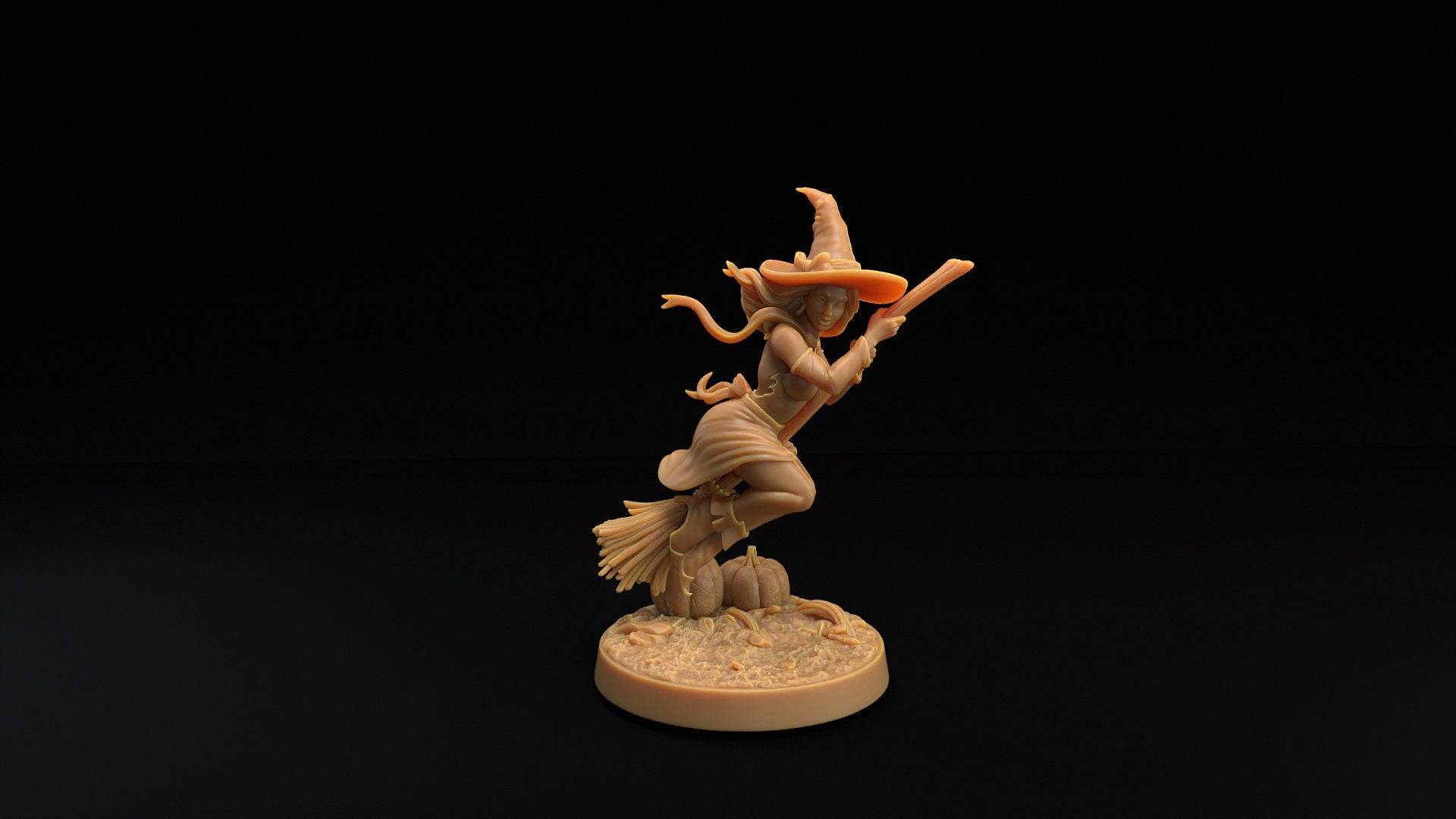 Witch Miniature | Tabletop RPG Miniature | Dragon Trappers Lodge | Roleplaying 3D Printed Fantasy Mini - 3DPrintDen