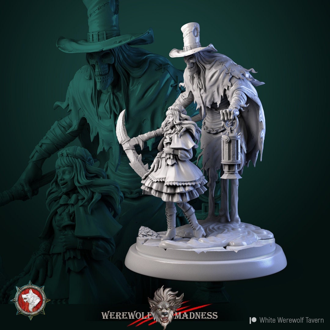 Doll Master Miniature, Angelica | Tabletop RPG Miniature | White Werewolf Tavern | Roleplaying 3D Printed Fantasy Mini - 3DPrintDen