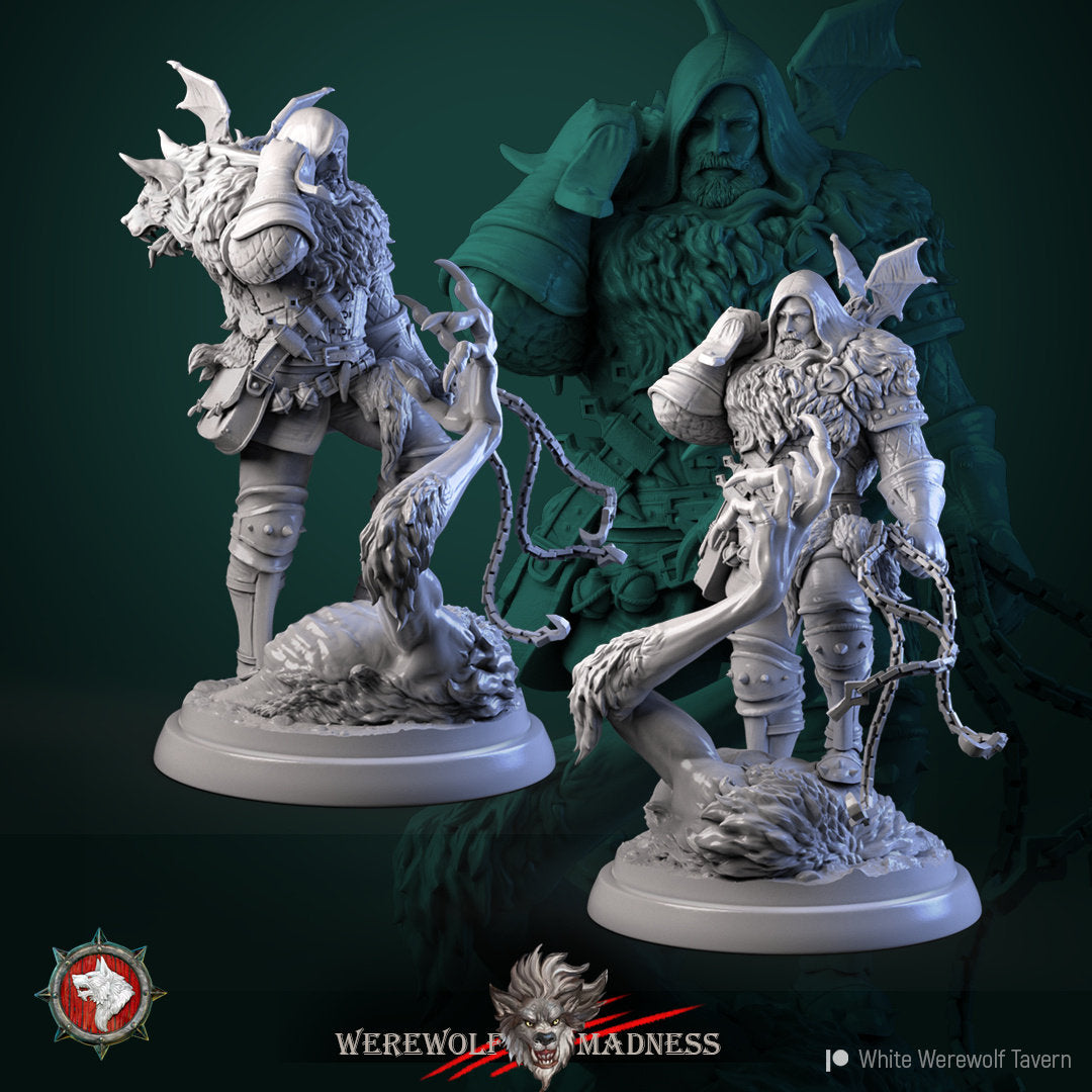 Werewolf Hunter Miniature, Waclaw | Tabletop RPG Miniature | White Werewolf Tavern | Roleplaying 3D Printed Fantasy Mini - 3DPrintDen