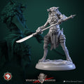 Female Werewolf Miniature | Tabletop RPG Miniature | White Werewolf Tavern | Roleplaying 3D Printed Fantasy Mini - 3DPrintDen