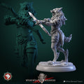 Female Werewolf Miniature | Tabletop RPG Miniature | White Werewolf Tavern | Roleplaying 3D Printed Fantasy Mini - 3DPrintDen