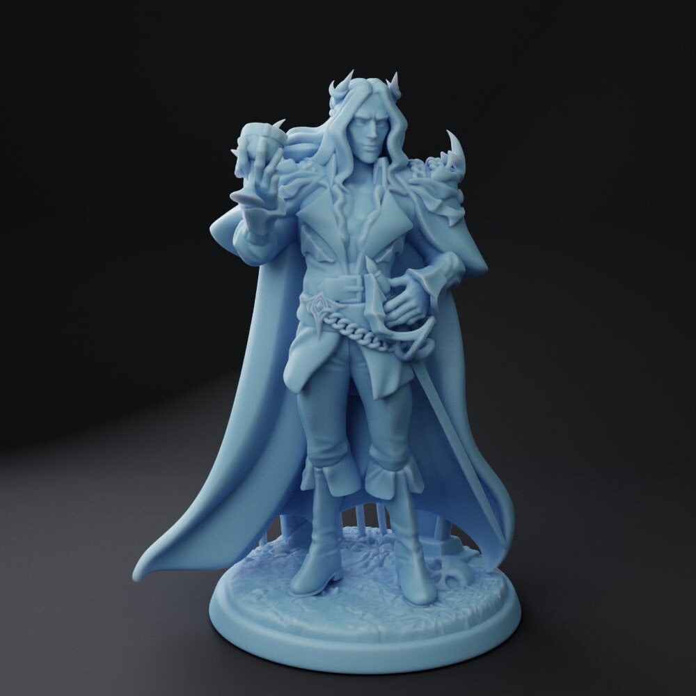 Vampire Lord Miniature | Twin Goddess Miniatures | Tabletop RPG Miniature | Roleplaying 3D Printed Fantasy Mini - 3DPrintDen