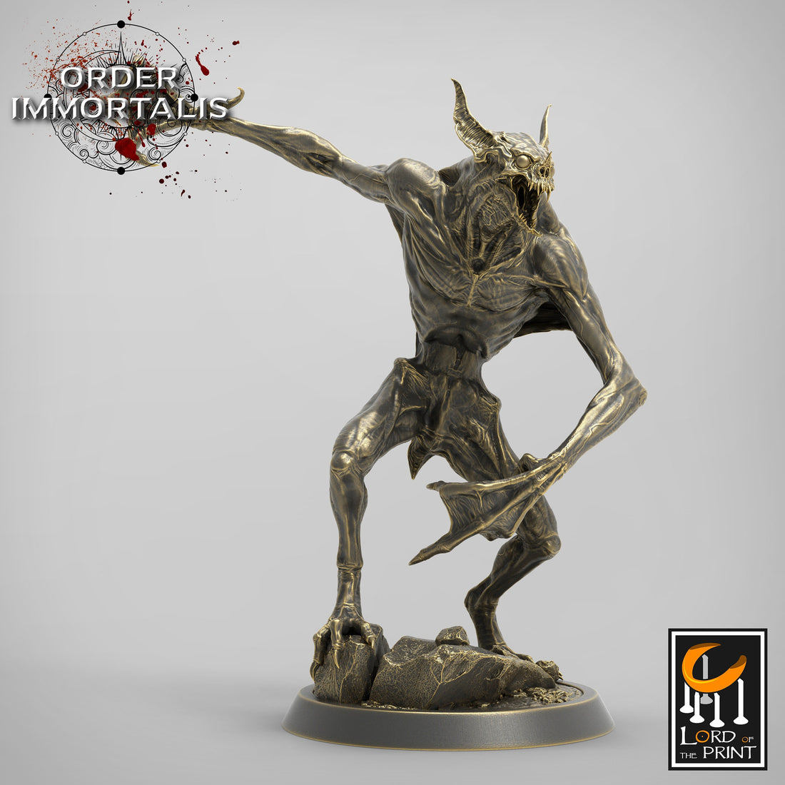 Vampire Monster Miniature | Tabletop RPG Miniature | Rescale Miniature | Roleplaying 3D Printed Fantasy Mini - 3DPrintDen