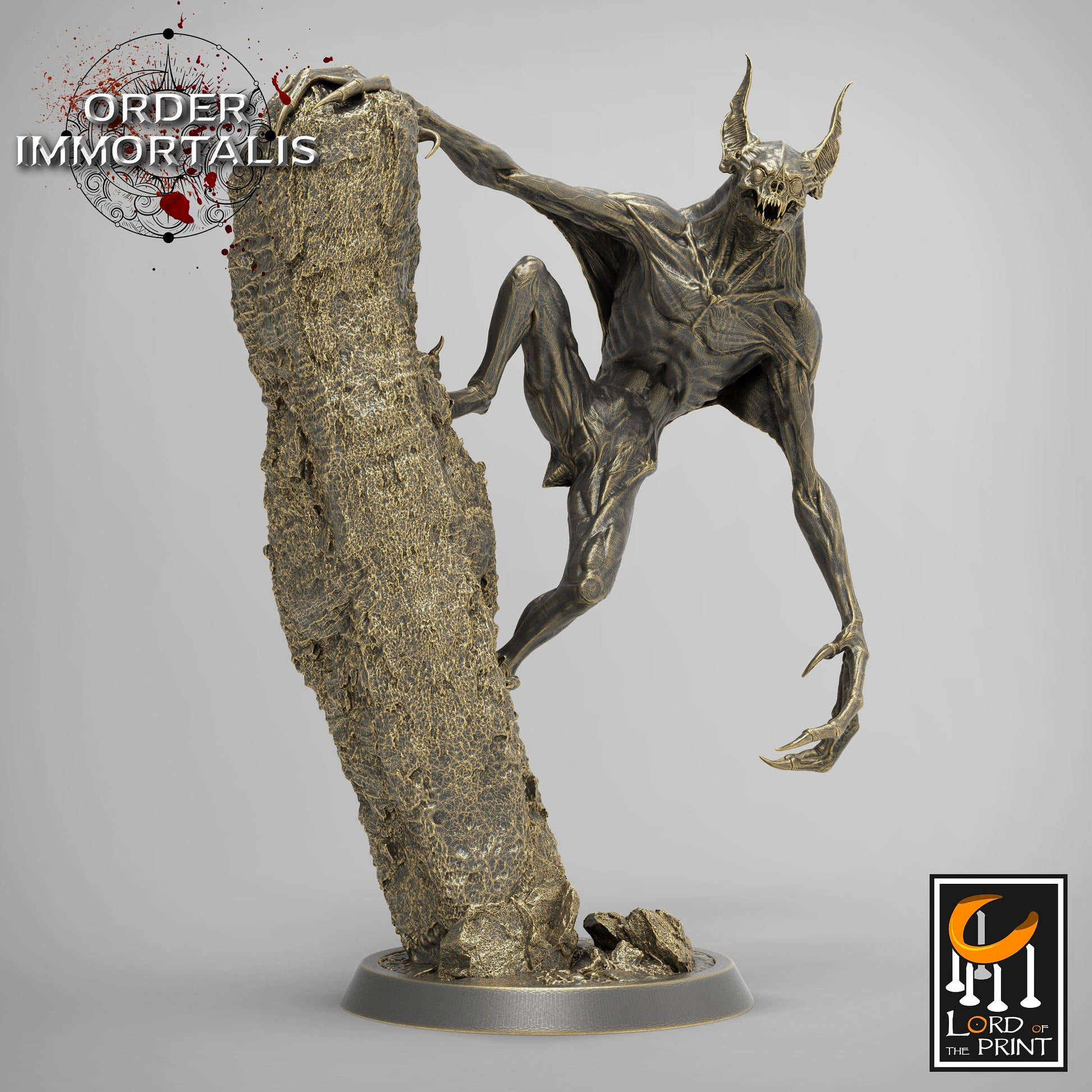 Vampire Monster Miniature | Tabletop RPG Miniature | Rescale Miniature | Roleplaying 3D Printed Fantasy Mini - 3DPrintDen