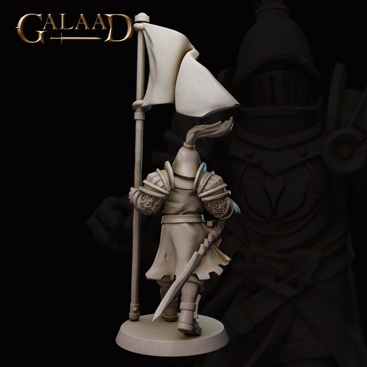 Guard Miniature | Tabletop RPG Miniature | Galaad Miniatures | Roleplaying 3D Printed Fantasy Mini - 3DPrintDen