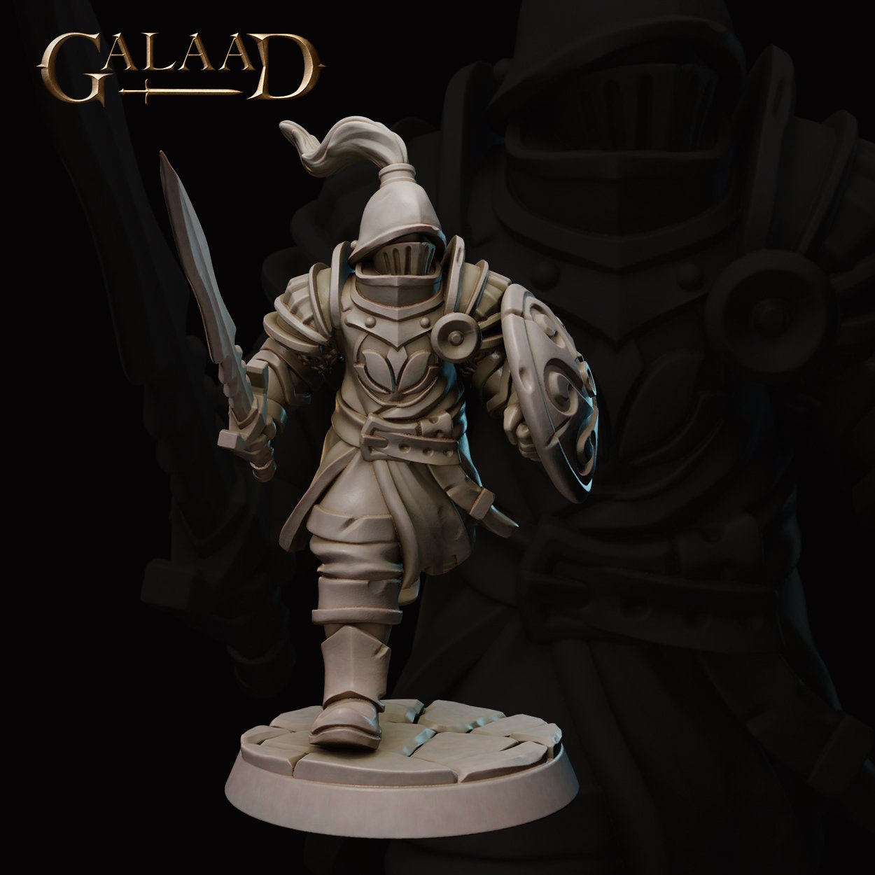 Guard Miniature | Tabletop RPG Miniature | Galaad Miniatures | Roleplaying 3D Printed Fantasy Mini - 3DPrintDen