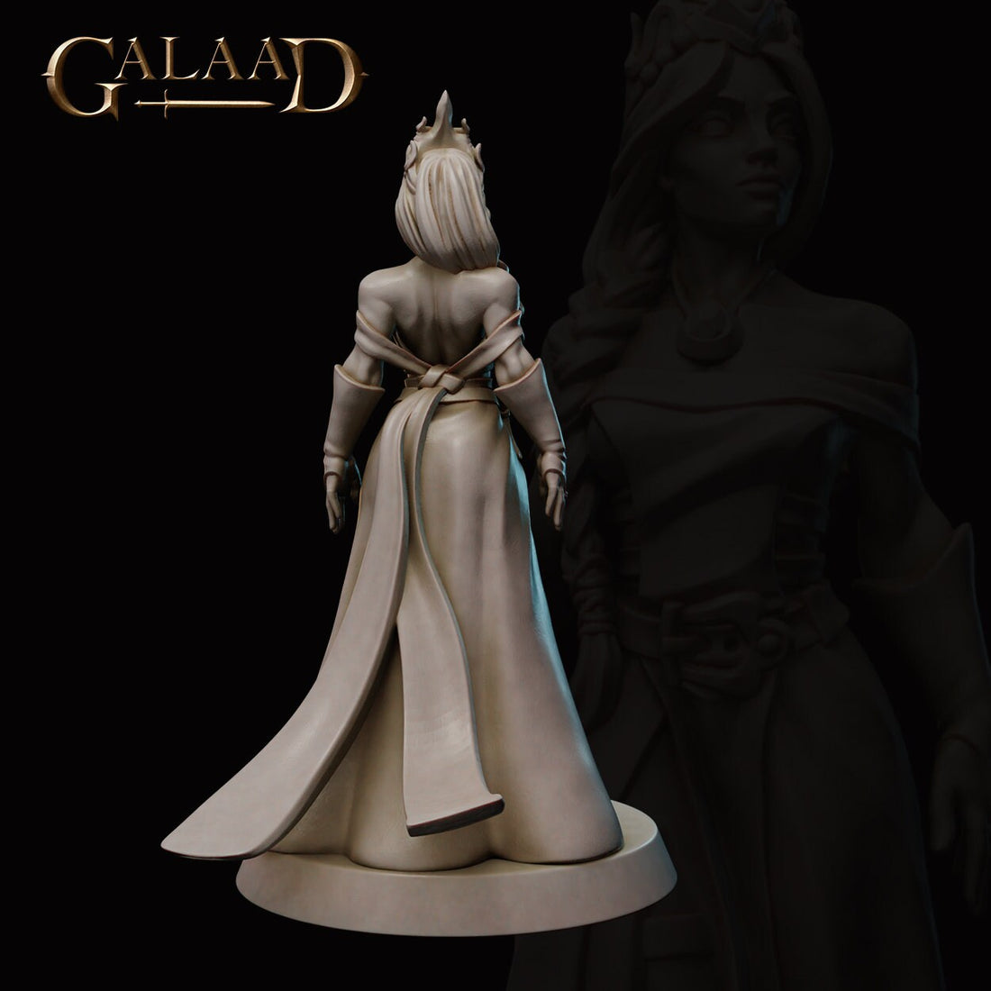 Queen Miniature | Tabletop RPG Miniature | Galaad Miniatures | Roleplaying 3D Printed Fantasy Mini - 3DPrintDen