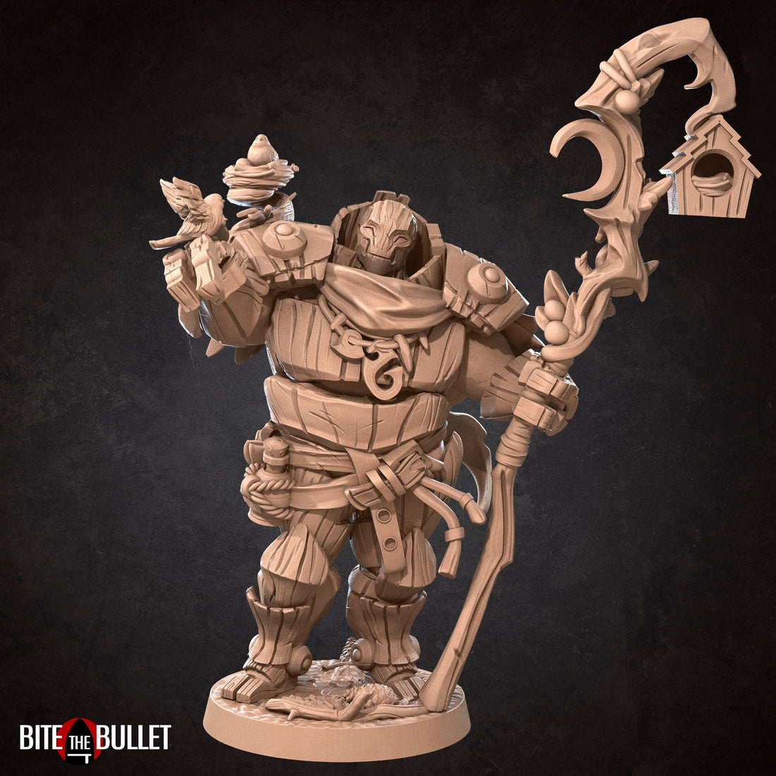 Warforged Druid Miniature | Tabletop RPG Miniature | Bite the Bullet | Roleplaying 3D Printed Fantasy Mini - 3DPrintDen