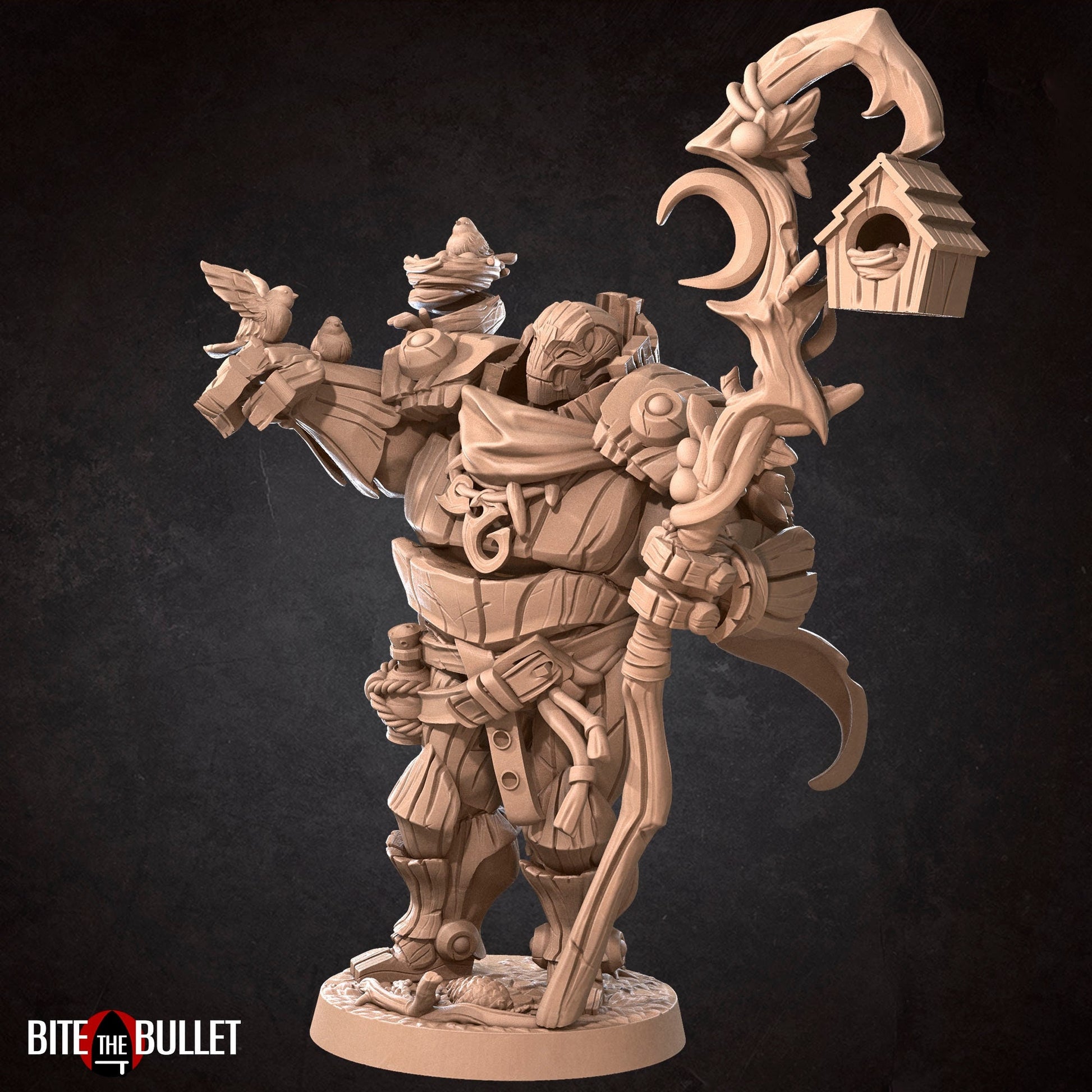 Warforged Druid Miniature | Tabletop RPG Miniature | Bite the Bullet | Roleplaying 3D Printed Fantasy Mini - 3DPrintDen