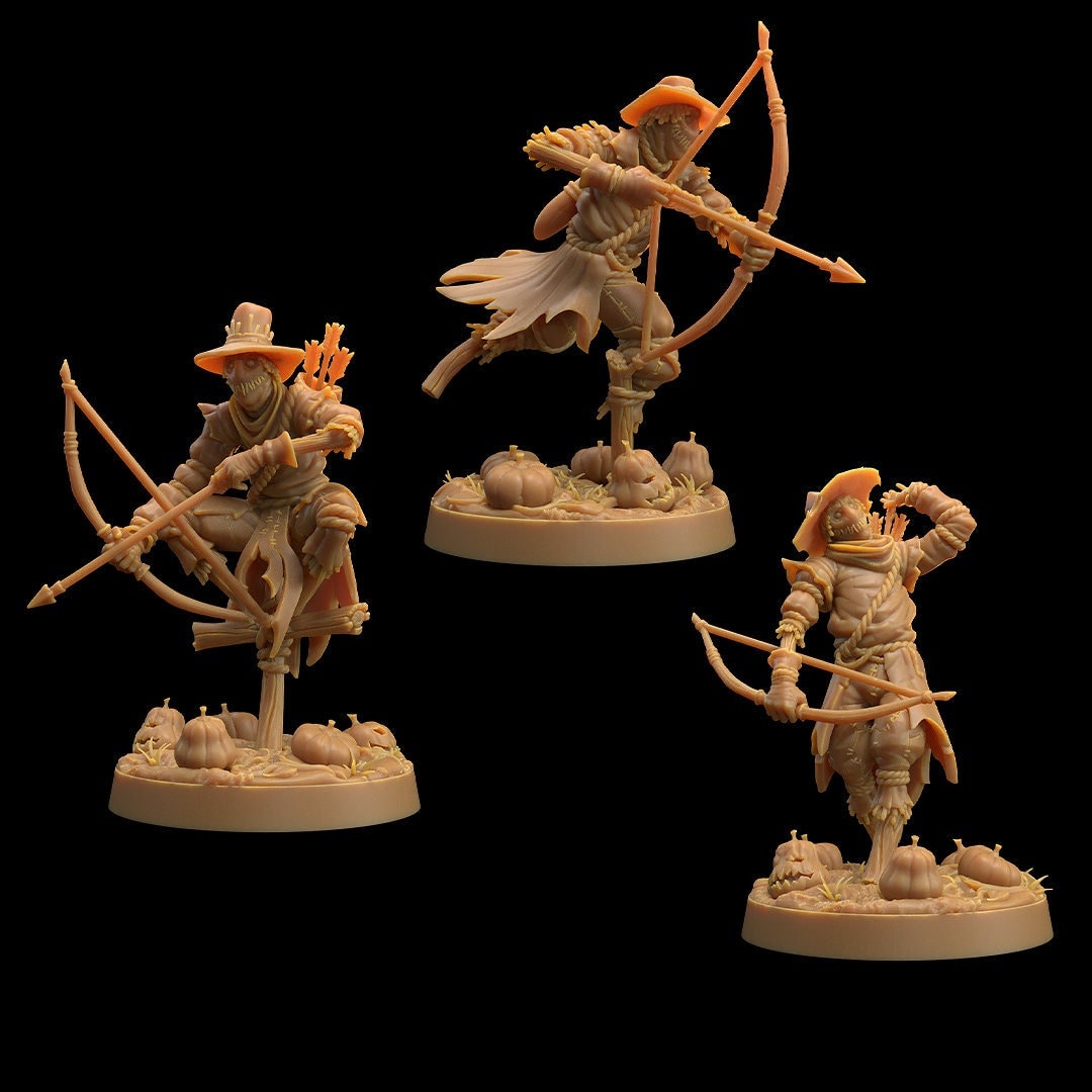 Scarecrow Ranger Miniature | Tabletop RPG Miniature | Dragon Trappers Lodge | Roleplaying 3D Printed Fantasy Mini - 3DPrintDen