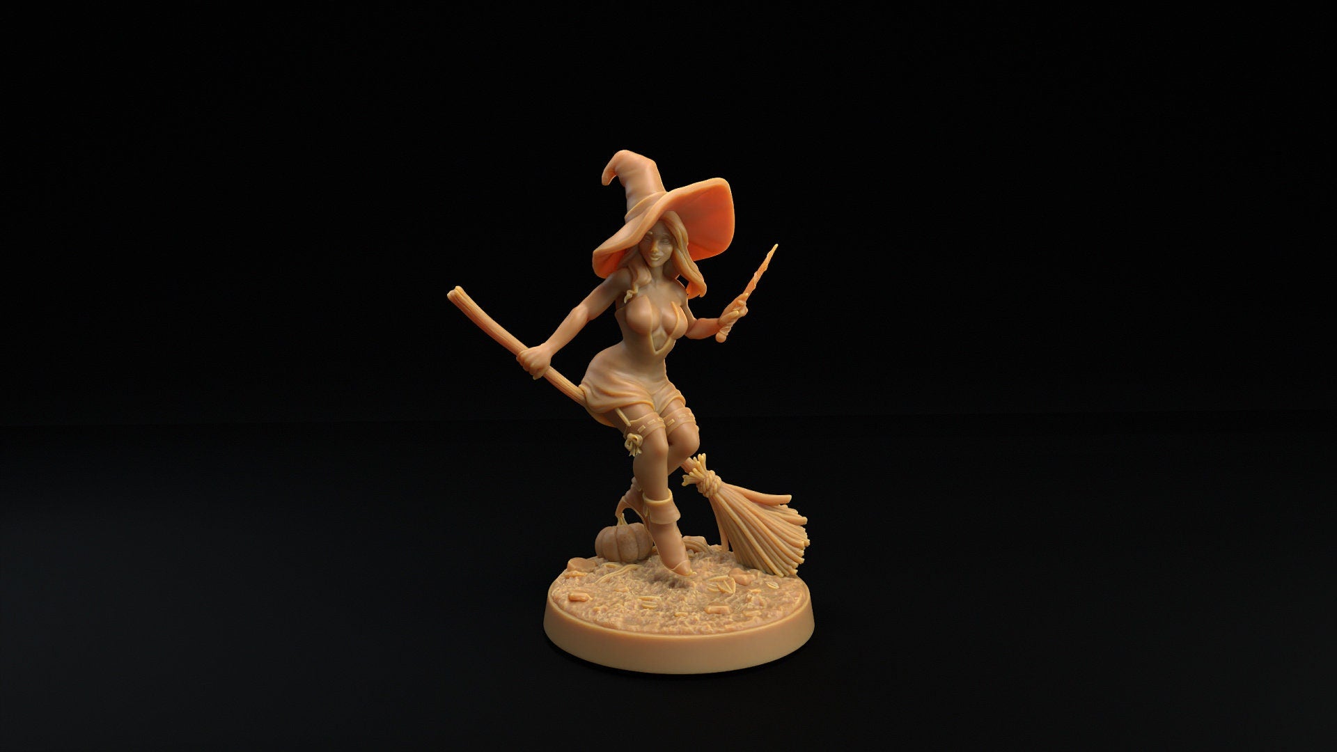 Witch Miniature | Tabletop RPG Miniature | Dragon Trappers Lodge | Roleplaying 3D Printed Fantasy Mini - 3DPrintDen