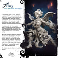 Dragon Girl Miniature, Tanis | Tabletop RPG Miniature | Great Grimoire | Roleplaying 3D Printed Fantasy Mini - 3DPrintDen