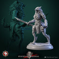 Female Werewolf Miniature | Tabletop RPG Miniature | White Werewolf Tavern | Roleplaying 3D Printed Fantasy Mini - 3DPrintDen