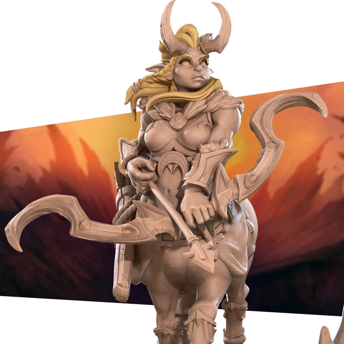 Female Centaur Ranger Miniature | Tabletop RPG Miniature | Bite the Bullet | Roleplaying 3D Printed Fantasy Mini - 3DPrintDen