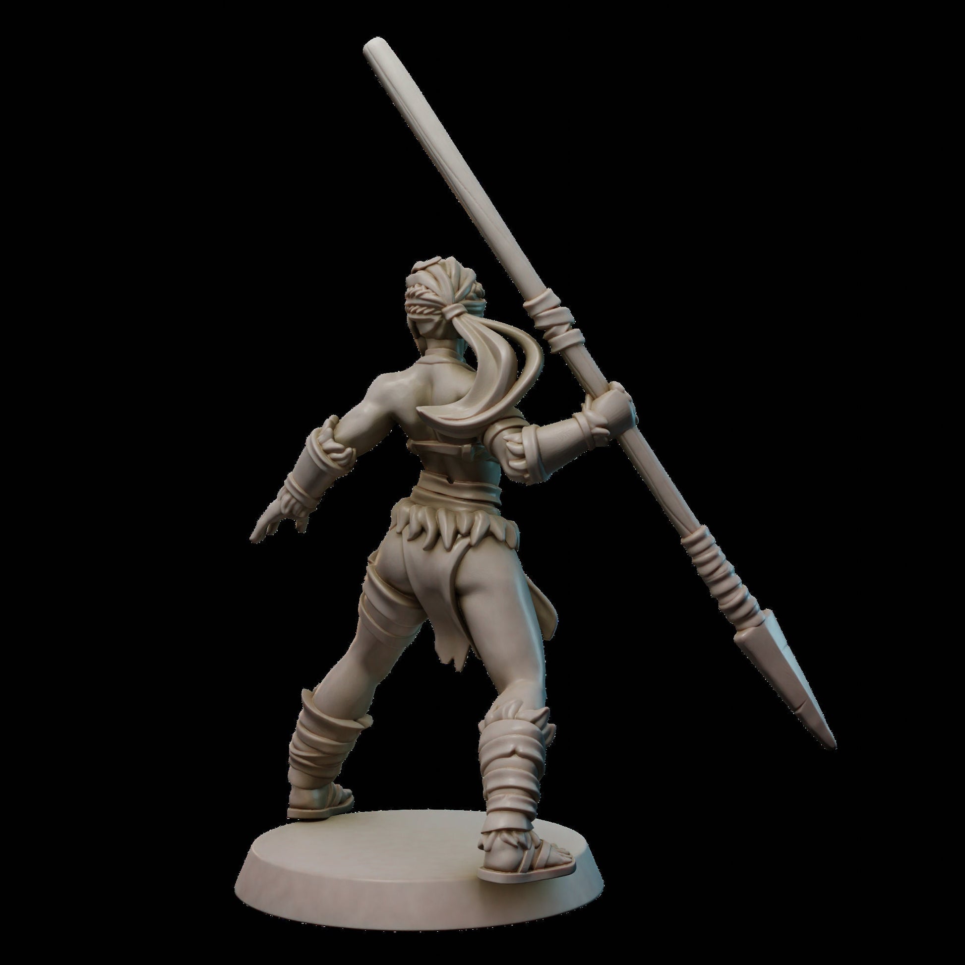 Female Amazon Ranger Miniature | Tabletop RPG Miniature | Galaad Miniatures | Roleplaying 3D Printed Fantasy Mini - 3DPrintDen