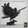 Magpie Mount Mouse Rider Miniature | Tabletop RPG Miniature | Rescale Miniature | Roleplaying 3D Printed Fantasy Mini - 3DPrintDen