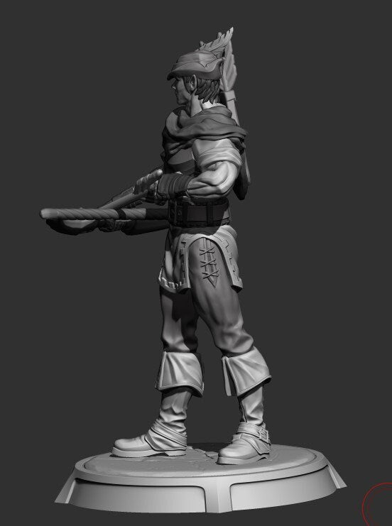 Elf Ranger Miniature | Dragun Studios | Tabletop RPG Miniature | Roleplaying 3D Printed Fantasy Mini - 3DPrintDen