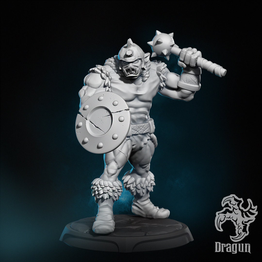 Orc Bandit Miniature | Dragun Studios | Tabletop RPG Miniature | Roleplaying 3D Printed Fantasy Mini - 3DPrintDen