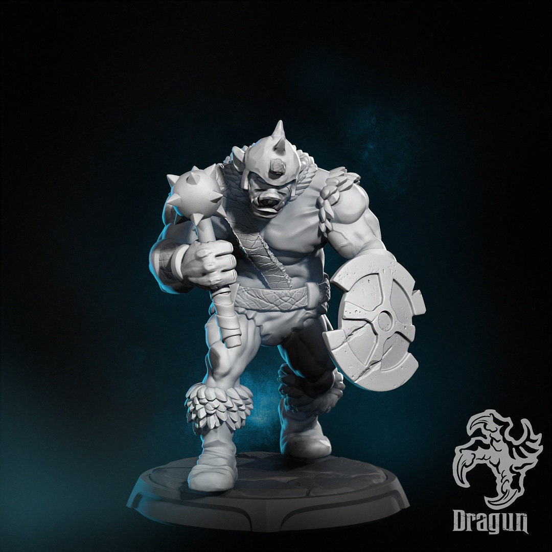 Orc Bandit Miniature | Dragun Studios | Tabletop RPG Miniature | Roleplaying 3D Printed Fantasy Mini - 3DPrintDen