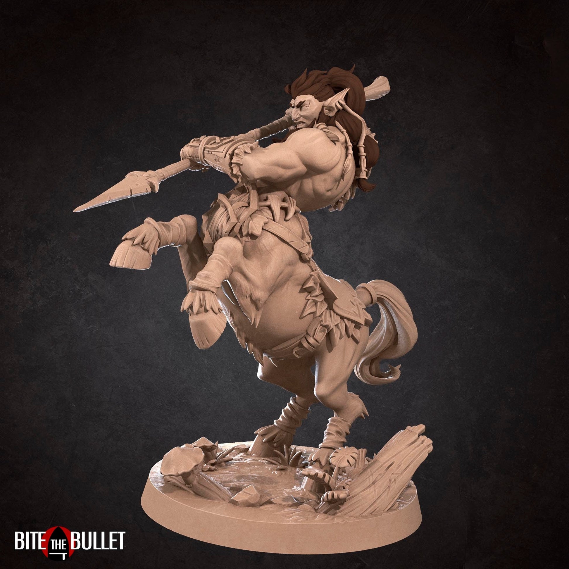 Centaur Druid Miniature | Tabletop RPG Miniature | Bite the Bullet | Roleplaying 3D Printed Fantasy Mini - 3DPrintDen